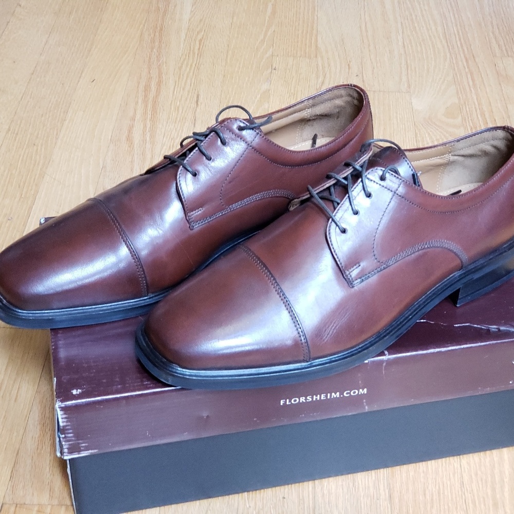 Florsheim Talbot cap toe oxford in cognac